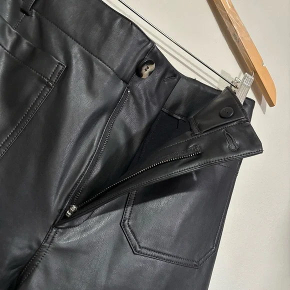 Maeve Anthropologie Colette Black Wide Leg Cropped Pants Size 30 - Picture 6 of 7